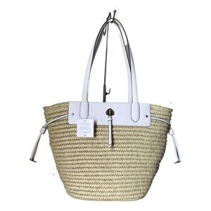 Kate Spade White and Tan Tote Bag